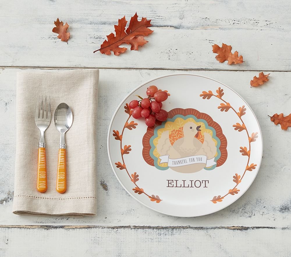 Kids 2024 thanksgiving plates