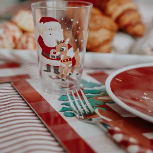 pottery barn kids クリスマス　ルドルフ　皿&タンブラーセット pottery barn kids クリスマス ルドルフ 皿&タンブラーセット