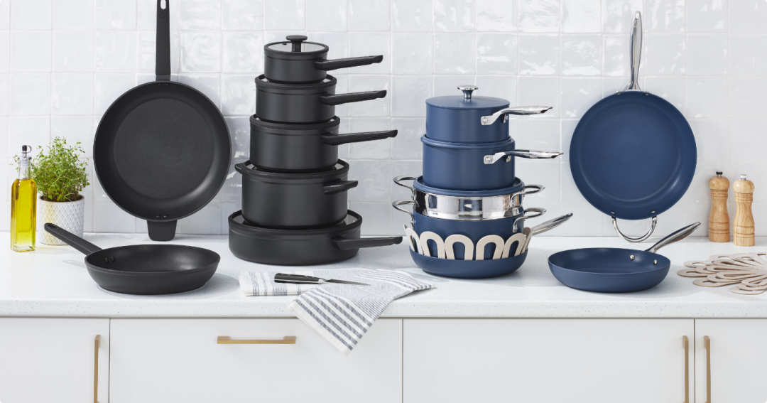 Shop Vida by PADERNO 10-Piece Non-Stick Cookware Set, Black, Vida by PADERNO Non-Stick Cookset, Blue, 8-pc, Vida by PADERNO Aluminum Non-Stick Frypan, Oven Safe, Black, Assorted Sizes, Vida by PADERNO Aluminum Non-Stick Frypan, Oven Safe, Black, Assorted Sizes, Vida by PADERNO Aluminum Non-Stick Frypan, Blue, 10 1/4-in, Vida by PADERNO Aluminum Non-Stick Frypan, Blue, 10 1/4-in and more