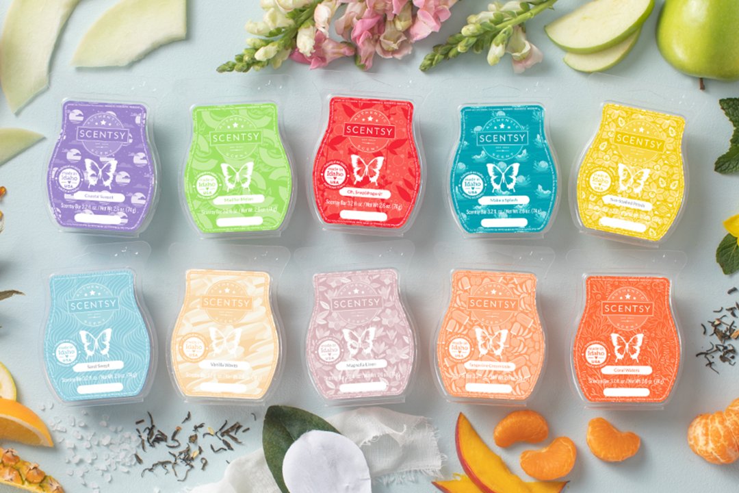 Sunny and Floral scented scentsy wax bars