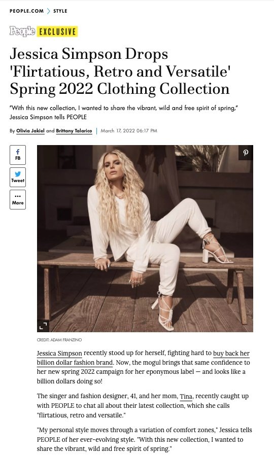 In The News: Introducing Our Spring 2022 Campaign – Jessica Simpson