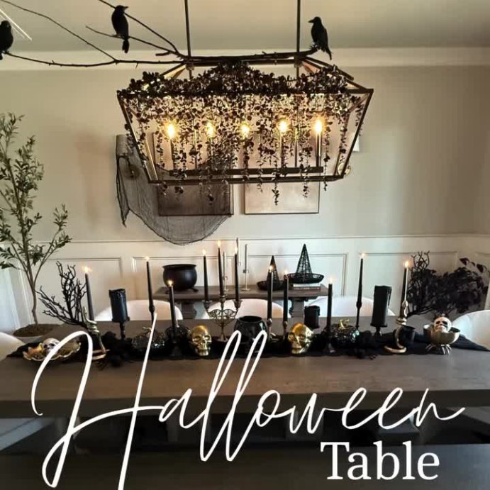 user image by @courtneytaylorhome, Halloween Skull Pillar Candle Holder - Threshold&#8482;