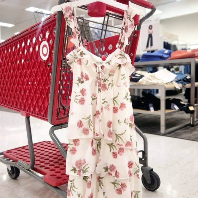 user image by @targetdealfinder, Women's Knit Chiffon Tiered Ruffle Sleeve Mini A-Line Dress - Wild Fable™