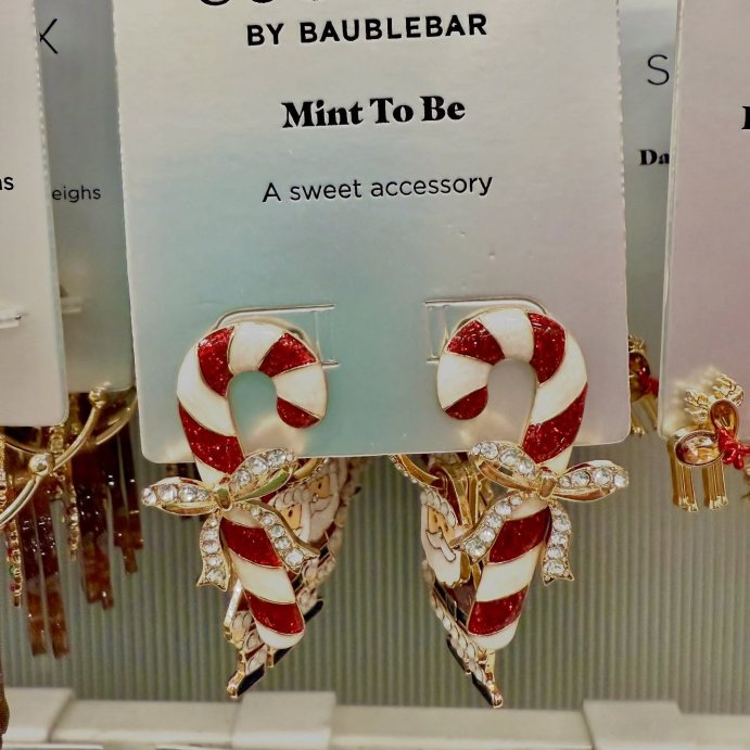 user image by @stylebyked, SUGARFIX by BaubleBar Mint To Be Earrings - Red