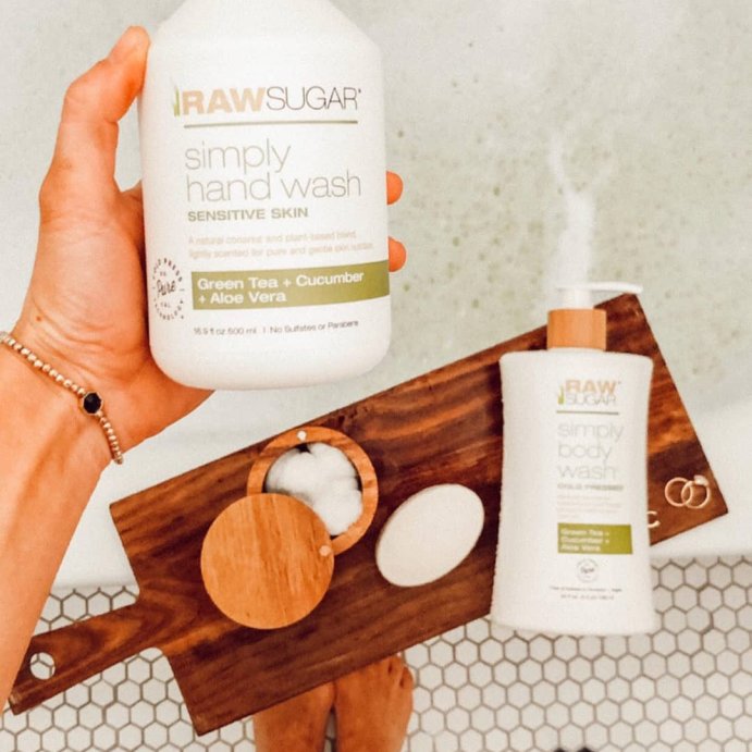 user image by @rawsugarliving, Raw Sugar Simply Body Wash for Sensitive Skin - Green Tea + Cucumber + Aloe Vera - 40 fl oz