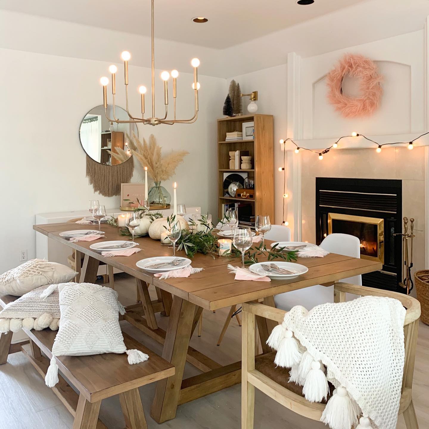 Organic bohemian dining Instagram Post