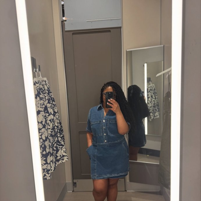 user image by @ladyzsays, Women's Denim Skortalls - Ava & Viv™ Medium Wash