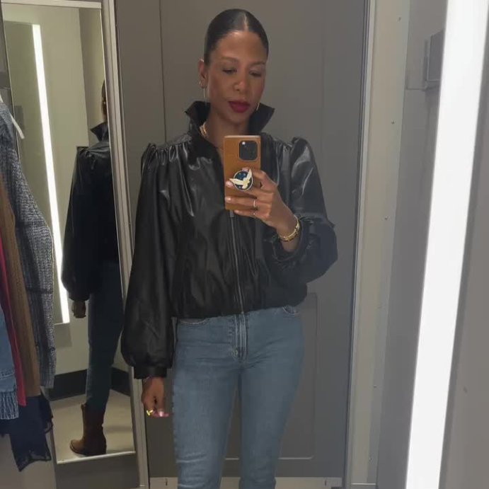 user image by @thesunnykelly, Women's Gathered Bomber Jacket - Universal Thread™