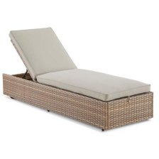 Shop CANVAS Baysville All-Weather Wicker Rectangle Outdoor Patio Lounger Chair with Fade/Water-Resistant Cushion and more
