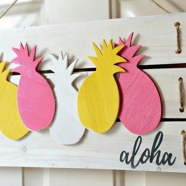 Fun and Easy Aloha Sign with Balsa Wood Pineapples - Spellbinders Blog