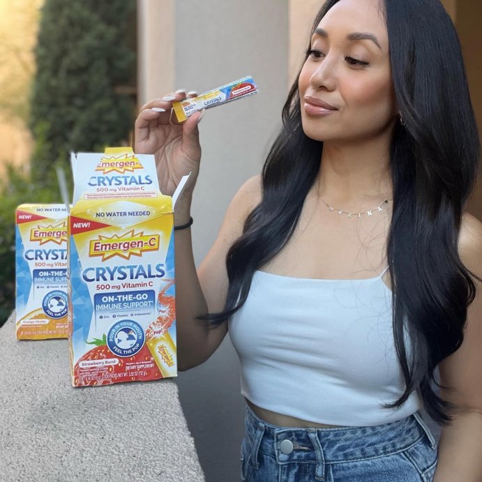 user image by @rainaelegado, Emergen-C Crystals On-The-Go Immunity Vitamins Powder - Orange Vitality - 28ct
