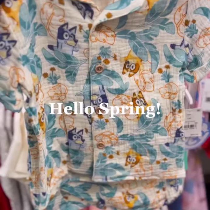 user image by @4theloveofdisneyy, Baby Boys' 2pc Bluey Gauze Button-Up Top & Shorts Set - Ivory