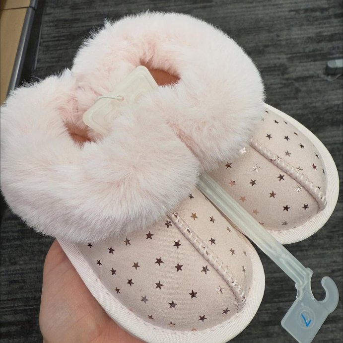 user image by @ministylewith.jules_, Toddler Piper Faux Fur Cuff Scuff Slippers - Cat & Jack™