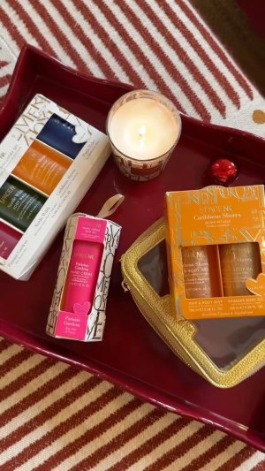 @spacenk’s instagram video of Space NK Caribbean Shores Glow Rituals Duo Set 200ML,Space NK Mini Travel Bag - Gold,Space NK Hand Crème Trio Set 90ML,Space NK Body Wash Discovery Set 400ML