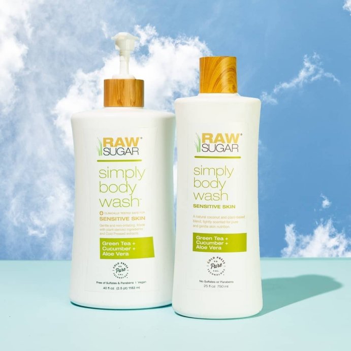 user image by @rawsugarliving, Raw Sugar Simply Body Wash for Sensitive Skin - Green Tea + Cucumber + Aloe Vera - 40 fl oz