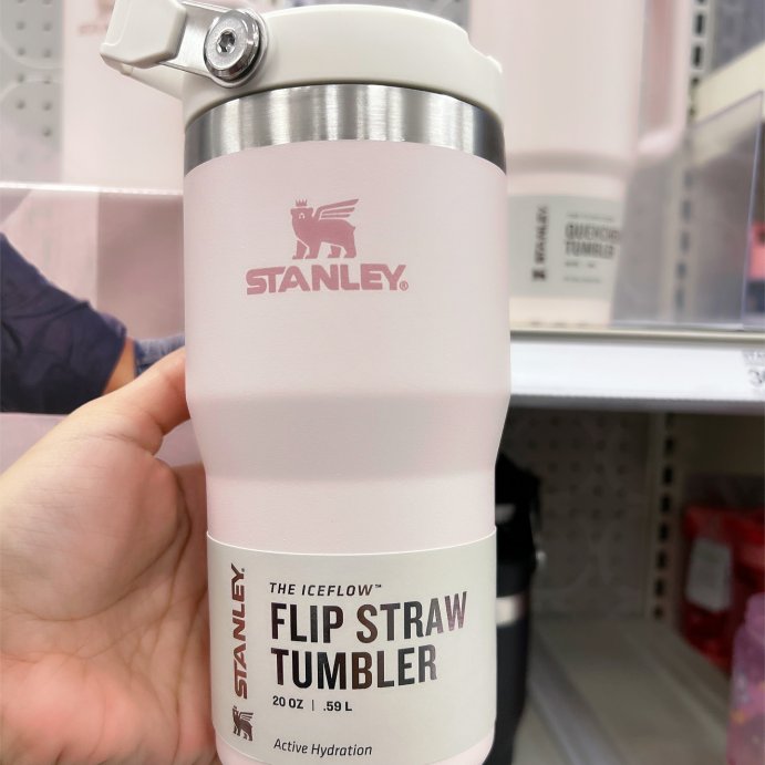 user image by @lc.budget_momma, Stanley 20 oz Stainless Steel Ice Flow Flip Straw Tumbler