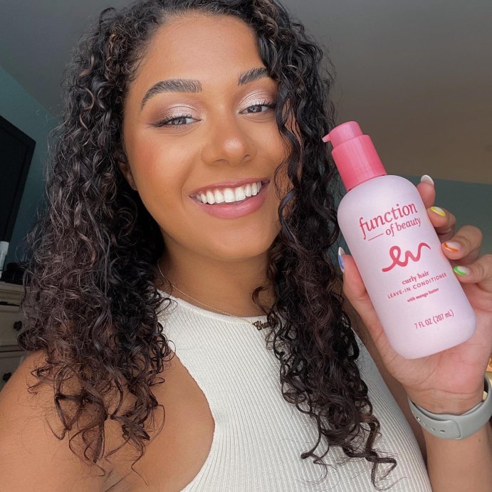 user image by @makeupchanti, Function of Beauty Curly Hair Leave-In Conditioner Base with Mango Butter - 7 fl oz