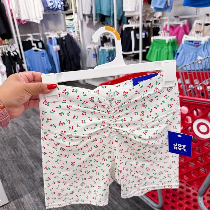 user image by @targetkiddos, Women's 5" High-Rise Ruched Waist Bike Shorts - JoyLab™