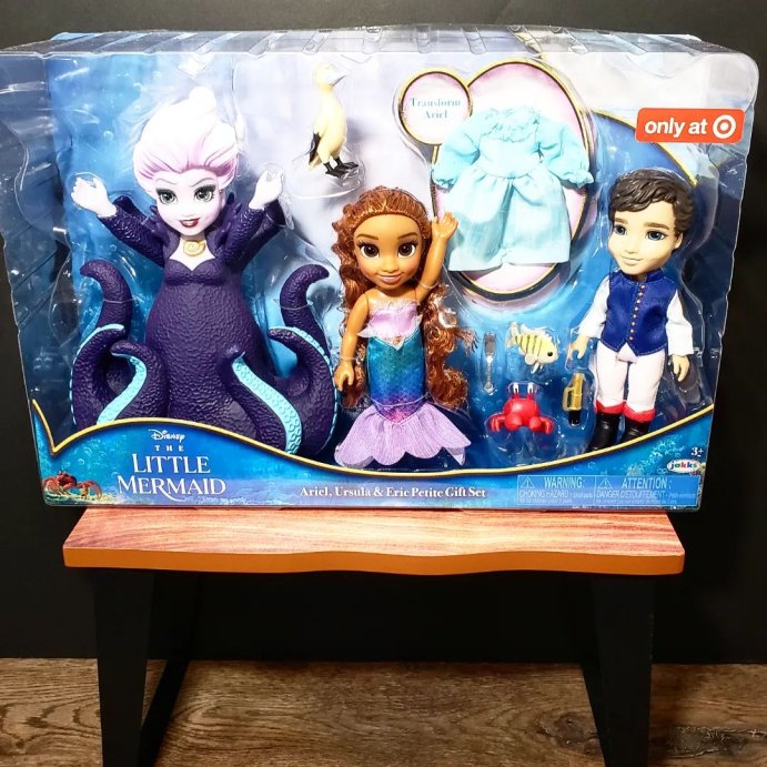 user image by @mama.collects, Disney The Little Mermaid Ariel Ursula &#38; Eric 6&#34; Petite Doll Gift Set