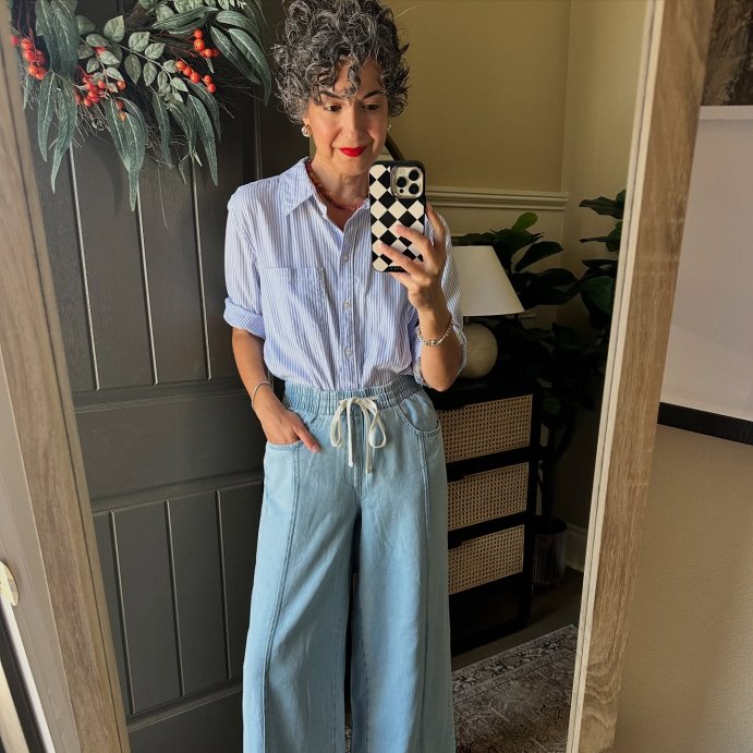 user image by @graziaheartsgiorgio, Women's High-Rise Drawstring Wide Leg Relaxed Fit Beach Pants - Universal Thread™