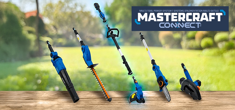 Shop Mastercraft Connect Lightweight Adjustable Blower Attachment, Mastercraft Connect 9-in Adjustable Edger Attachment, Mastercraft Connect 8-in Adjustable Polesaw Attachment (Compatible with Mastercraft Connect Multi-Tool Power Head), Mastercraft Connect 16-in Adjustable Hedge Trimmer Attachment, Mastercraft Connect 20V Cordless 12-in Grass Trimmer with Multi-Tool Power Head and Telescopic Pole Kit with PWR POD 2 Ah Battery and Charger and more