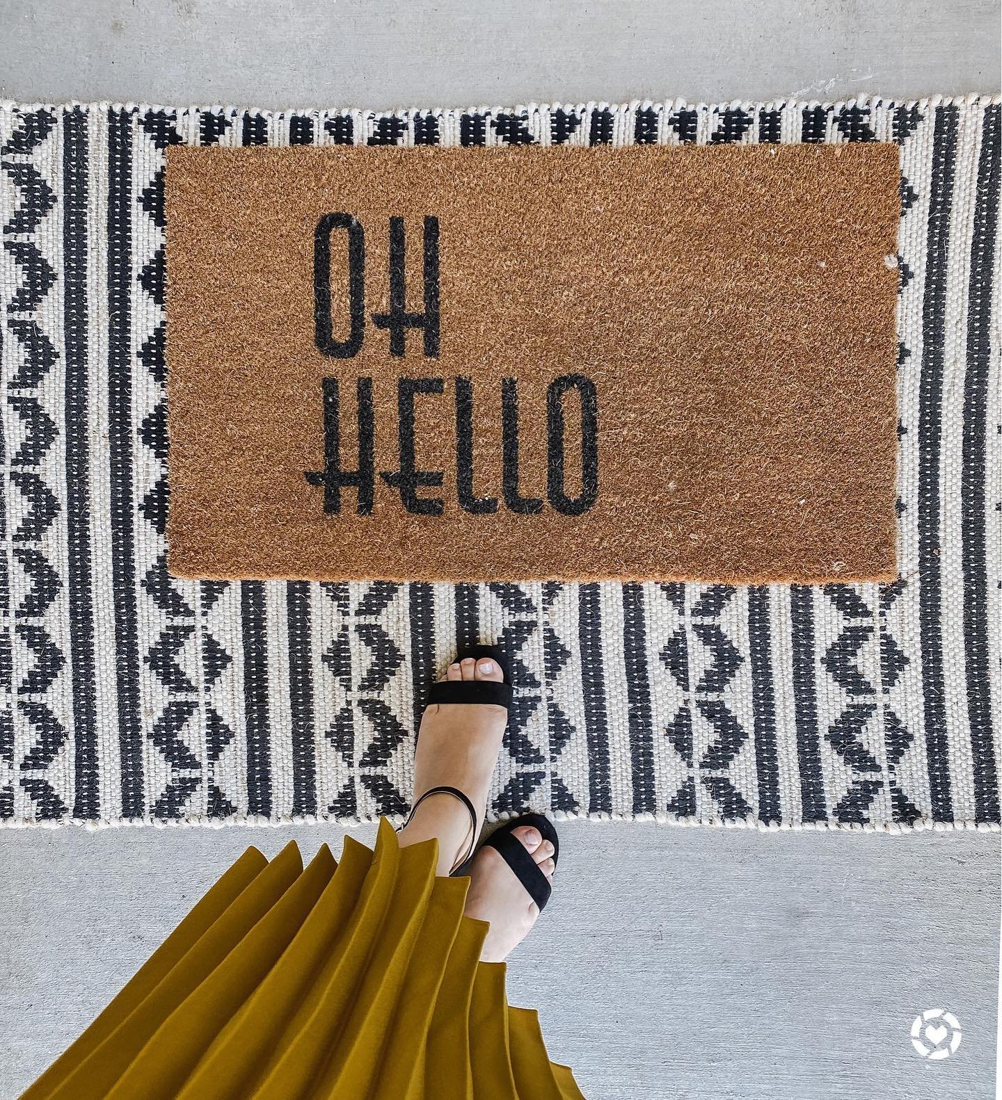 user image by @cass.stephens, 1&#39;6&#34;x2&#39;6&#34; Oh Hello Doormat Natural - Threshold&#8482;