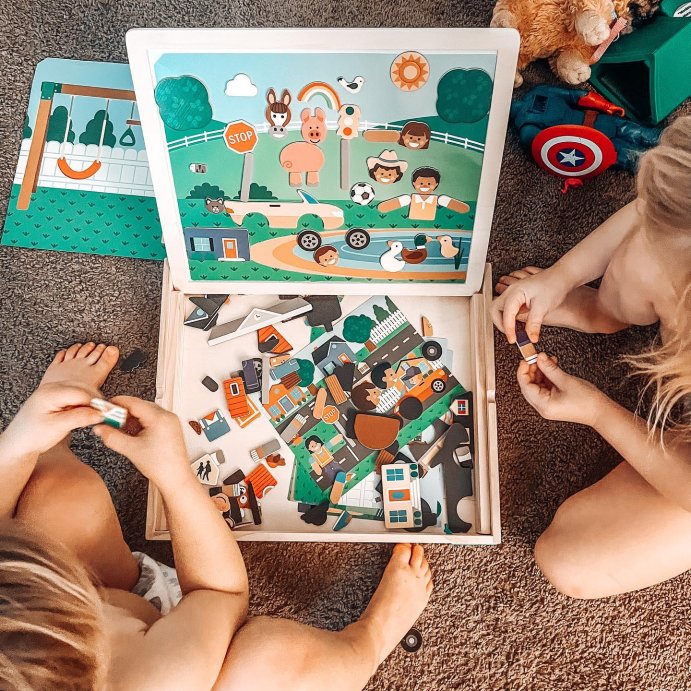 user image by @kyapwanner, Melissa &#38; Doug Wooden Magnetic Matching Picture Game With 119 Magnets and Scene Cards