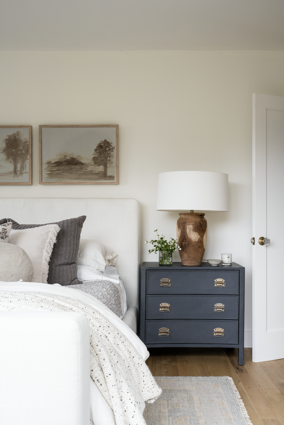 empty master bedroom with bed