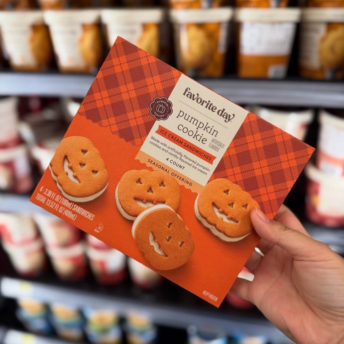 user image by @katattarget, Pumpkin Jack o&#39; Lantern Ice Cream Sandwiches - 13.52oz/4ct - Favorite Day&#8482;