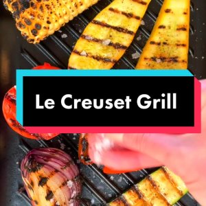 Le Creuset Enameled Cast Iron Rectangular Skinny Griddle 13 x 8.5