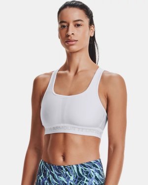 Under Armour Womens Crossback Mid Sports Bras White Size Medium for sale  online