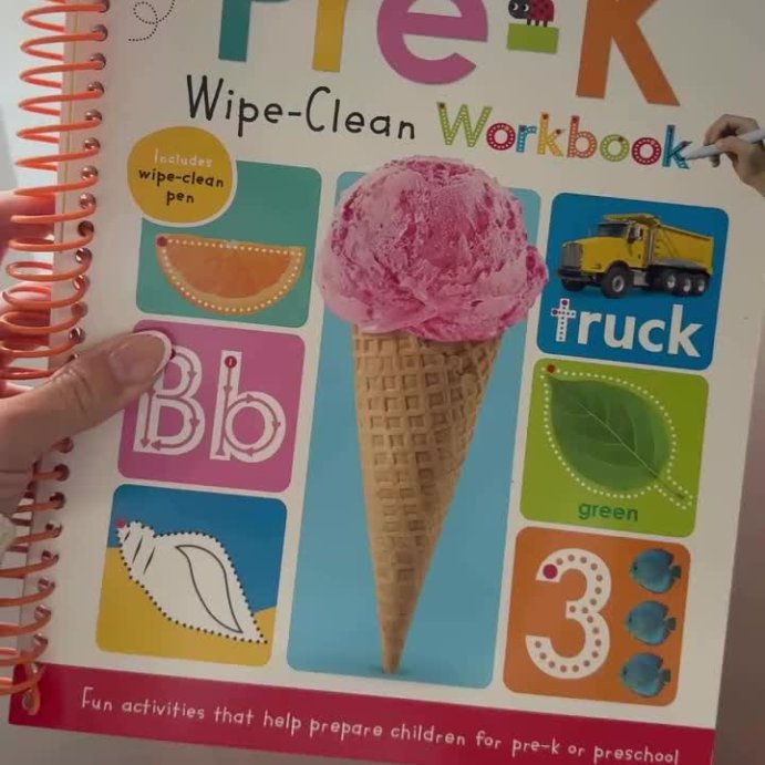 user image by @kindredspirits.motherhood, Make Believe Ideas Wipe Clean Book Ready for Pre-K
