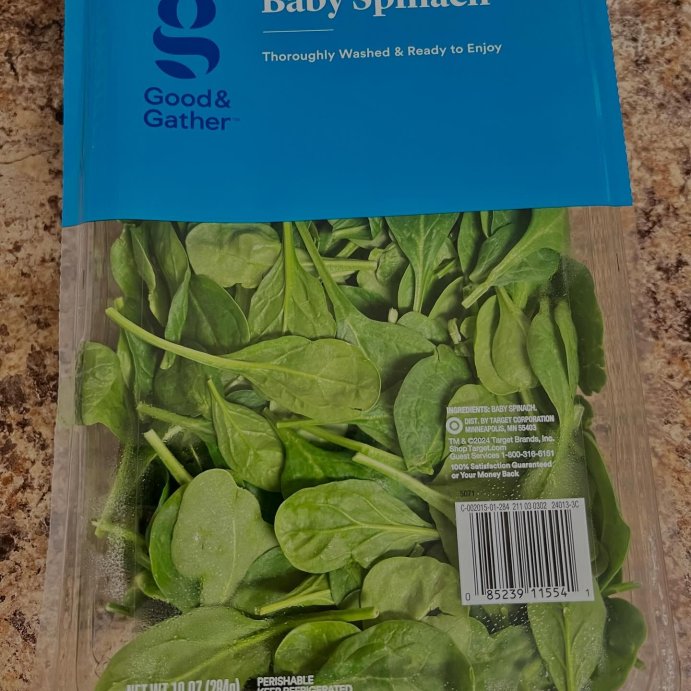 user image by @fitwithnani, Fresh Organic Baby Spinach - Good & Gather™
