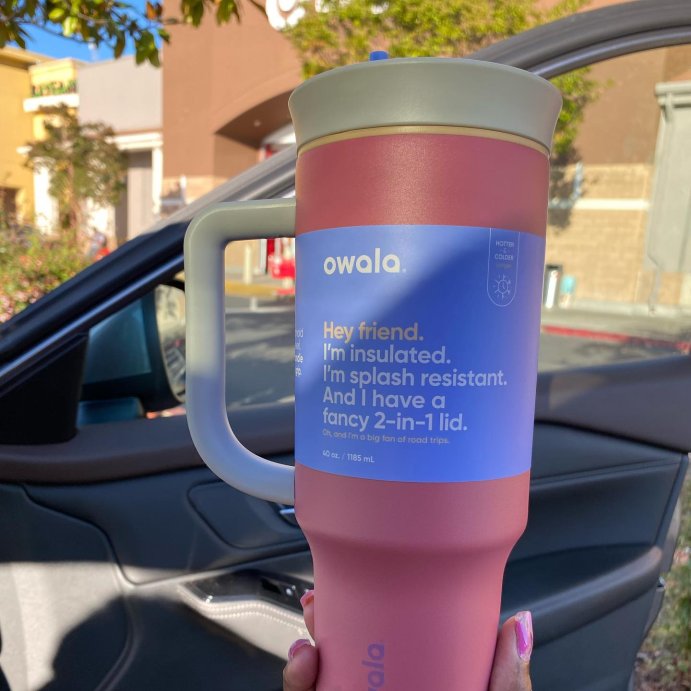 user image by @the_new_me72, Owala 40oz Stainless Steel Straw Tumbler