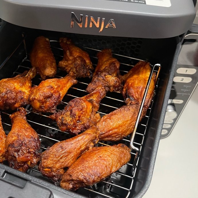 user image by @michgirlmom, Ninja DoubleStack XL 10qt, 6-in-1, 2-Basket Air Fryer, Space Saving Design SL401: Ninja Foodi, Dishwasher-Safe Parts