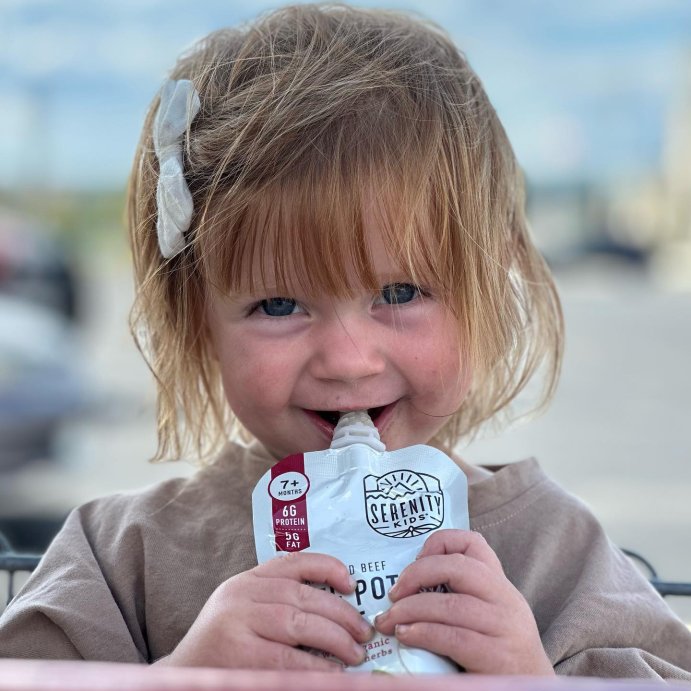 user image by @bailee.chrudimsky, Serenity Kids Organic Sweet Potato and Spinach with Organic Olive Oil Baby Food Pouch - 3.5oz
