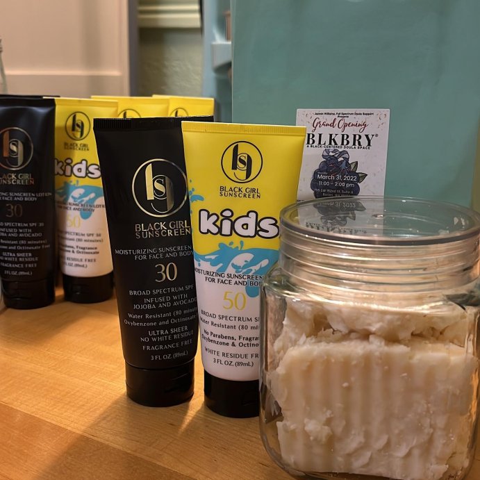user image by @blkbryllc, Black Girl Sunscreen Broad Spectrum Infused with Jojoba Oil - SPF 30 - 3 fl oz
