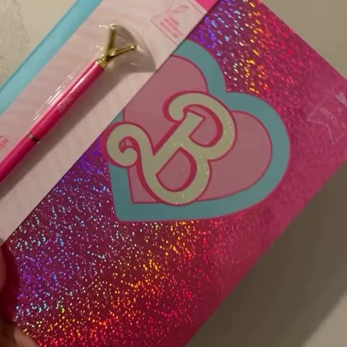 user image by @sophiamarialifestyle, Yoobi Composition Book 7.5&#34;x9.75&#34; Wide Ruled with Pen Barbie Logo, School Supplies