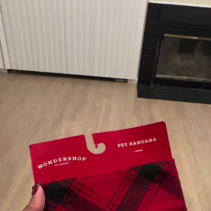 user image by @bridgingmyworlds, Plaid Dog Bandana - Wondershop&#8482; Red/Black One Size Fits Most