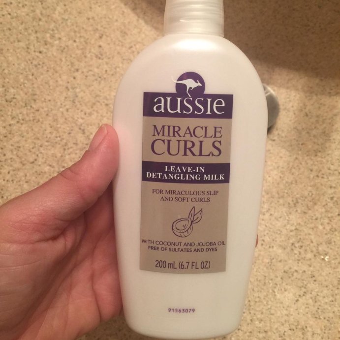 user image by @mixedmoodyang, Aussie Miracle Curls with Coconut Oil Detangling Milk Treatment - 6.7 fl oz