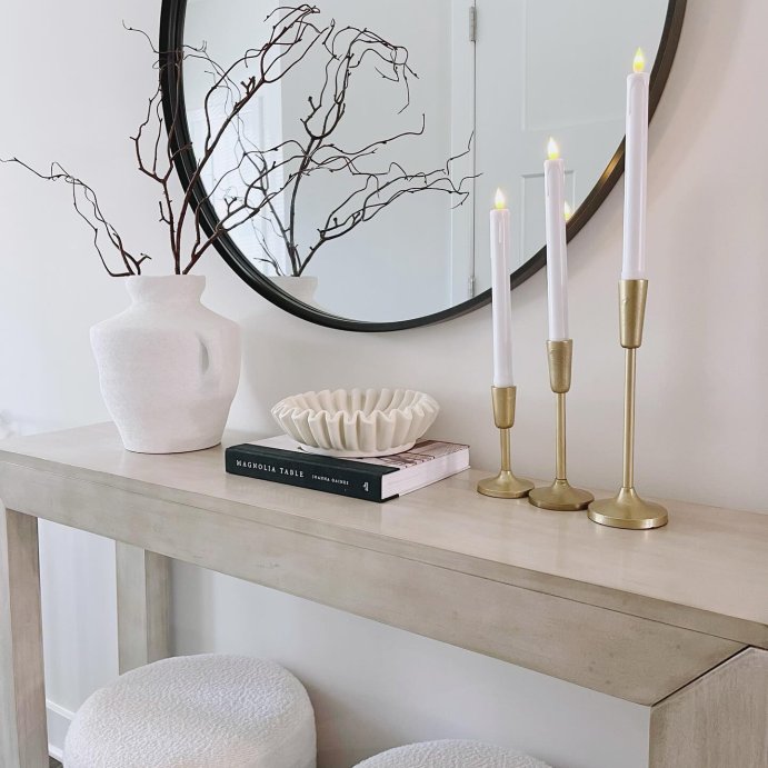 user image by @jeanny.myneutralhome, Set of 3 Aluminum Taper Holders - Threshold™
