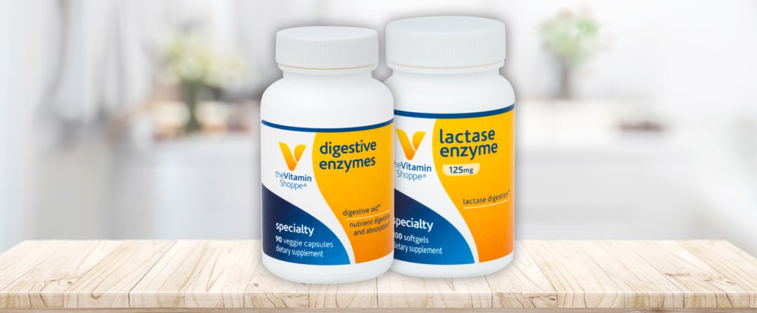 Shop the Vitamin Shoppe Digestive Enzymes - Plant-Based Formula for Digestive Aid (90 Vegetable Capsules), the Vitamin Shoppe Lactase Enzyme for Lactose Digestion - 125 MG (100 Softgels) and more
