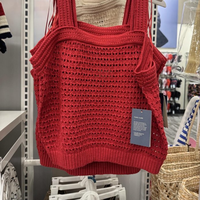 user image by @targetsdollarspot, Women's Openwork Sweater Tank - Universal Thread™