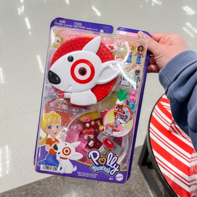 user image by @takingontarget, Polly Pocket Target Bullseye Adventure: Doll Playset, 16 Pieces, Plastic, No Battery Required, Ages 4+