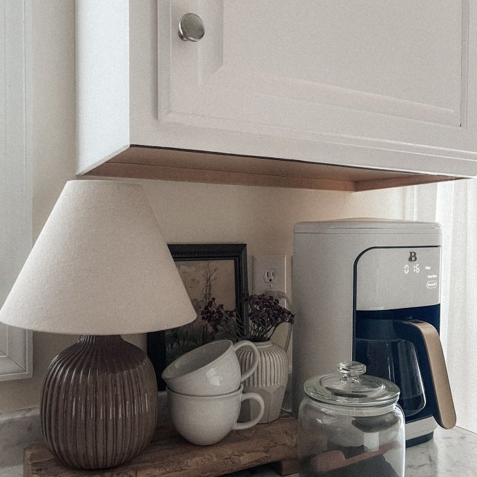 user image by @nicolemarie.home, Ribbed Ceramic Table Lamp Brown/Oatmeal - Hearth &#38; Hand&#8482; with Magnolia: Farmhouse Accent, 40W Max, ETL Listed