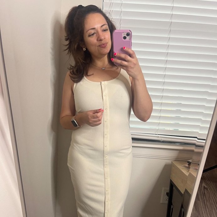 user image by @justjobie_, Women's Knit Button-Front Midi Dress - A New Day™