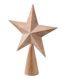 Shop CANVAS White Washed Wood Star Tree Topper and more