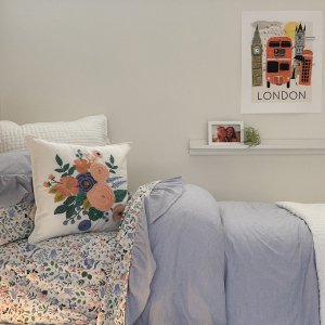 Chambray Ruffle Duvet Set