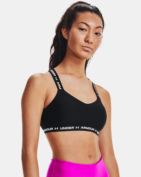 Under Armour UA Crossback Low Sports Bra (Blizzard-Varsity Blue), Womens  Underwear, All Womens Clothing, Womens Clothing