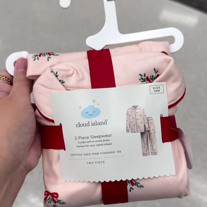 user image by @trendyminifinds, Toddler Girls' 2pc Long Sleeve Brushed Jersey Coat Pajama Set - Cloud Island™